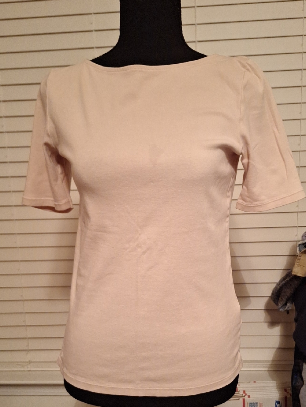 Ralph Lauren Women's Short Sleeve Crewneck Tee in Light Blush